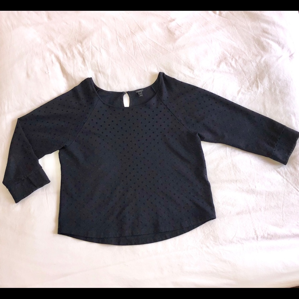 Top-J Crew Swiss Dot. Perfect for work. Sz XL